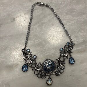Elegant Silver and Blue kids princess Necklace